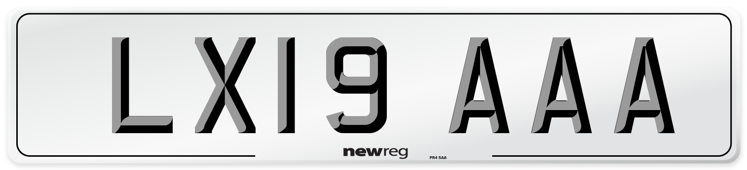 LX19 AAA Number Plate from New Reg